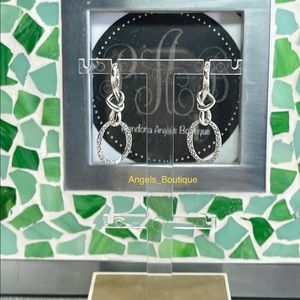 New Pandora Knotted Heart Dangle Earrings